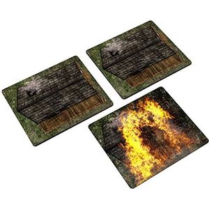 PLAYMATS 2D Terrein - Huizen voor Warmachine & Hordes, Warhammer 9th Age en andere miniatuurspellen en RPG