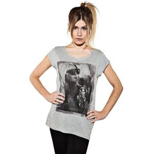 ESPRIT T-shirt voor dames, grijs (067 Metal Grey Melange), 40 NL