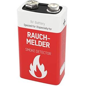 ANSMANN 1x Batteria Litio per rilevatori di fumo incendi - Pacchi batterie 9V per sensori movimento allarme rilevatore CO - E-Blocco qualità premium