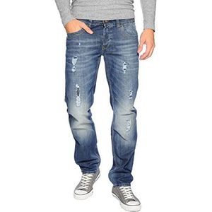 Cross jeans heren jack jeans, blauw (Vintage Repair Destroyed)., 34W x 32L