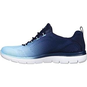 Skechers 149536 NVY Sneakers voor dames, Marineblauw Mesh Trim, 38.5 EU