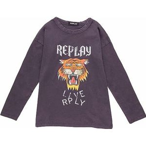 Replay T-shirt voor jongens, 571 Dark Purple, 14 Jaar