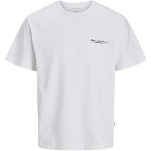 Jack & Jones Jorboston Chest Branding Tee Ss Cn, wit (bright white), S
