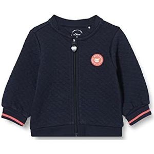 s.Oliver Junior Baby Girls sweatjack met jacquard stiksel, donkerblauw, 92