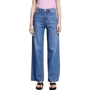 ESPRIT Collection Lichte jeans met brede pijpen, Blue Medium Washed., 26W x 32L