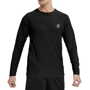 MeetHoo Rashguard UPF 50+ shirt met lange mouwen voor heren, losse stretch, uv-bescherming, lange mouwen, zwemshirt voor surfen, zwemmen, hardlopen