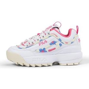 FILA Disruptor F Teens Sneakers voor meisjes, Wit Roze Lemonade, 38 EU