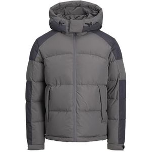 Jack & Jones JCOAERO Puffer SN Bufferjas voor heren, Gargoyle/Detail: asfaltblokkering, XXL, Gargoyle/Detail: asfaltblokkering, XXL