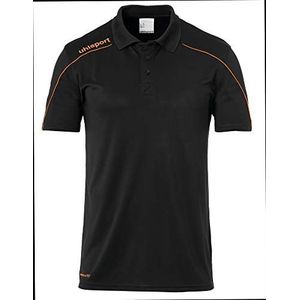 Uhlsport Stream 22 Polo Shirt, heren, zwart/oranje (fluo oranje), L