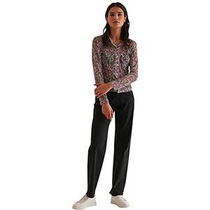 NA-KD Denim jeans met wijde pijpen en ruwe zoom voor dames, Zwart, 34