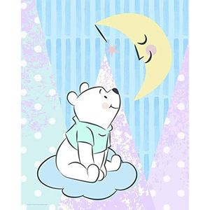 Komar Disney muurschildering Winnie Pooh Moon | kinderkamer, babykamer, decoratie, kunstdruk | zonder lijst | WB087-40x50 | grootte: 40 x 50 cm (breedte x hoogte)