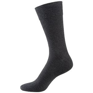 Nur Der Hoge sokken van 98% katoen van ademend katoen met comfortabele tailleband voor heren, Antraciet gemêleerd., 43-46 EU