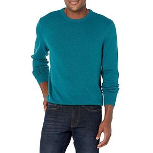Amazon Essentials Men's Trui met ronde hals (verkrijgbaar in grote en lange maten), Groenblauw, XS