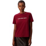 Calvin Klein - A- INST. LOGO CLASSIC TEE SS - T-shirt - Magenta Jewel