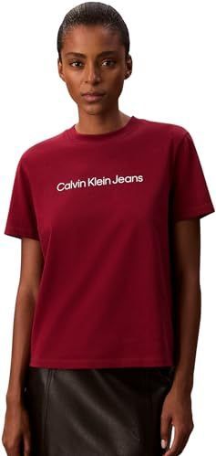 Calvin Klein - A- INST. LOGO CLASSIC TEE SS - T-shirt - Magenta Jewel
