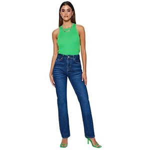 Trendyol Skinny jeans met hoge taille en normale pasvorm, Blauw, 32