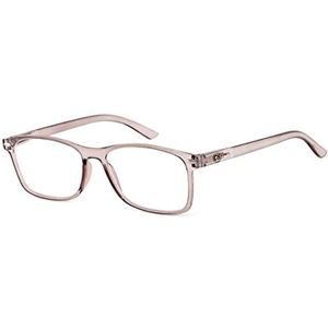 Corpootto Slim leesbril, transparant, standaard unisex volwassenen, Transparant, Eén maat
