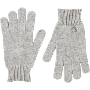 United Colors of Benetton Gebreide handschoenen, 126WCG00M, grijs, M voor kinderen, Grijs, M