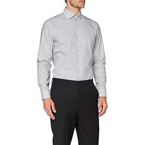 Seidensticker Zakelijk overhemd voor heren, strijkvrij, getailleerd overhemd met lange mouwen, Kent kraag, 100% katoen