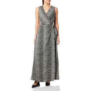 faina Maxi-jurk voor dames, met luipaardprint, maxi-jurk met luipaardprint, S