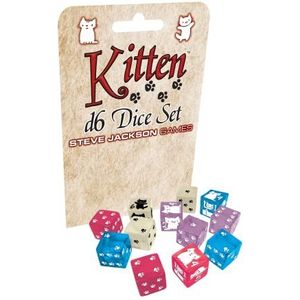 Kitten D6 Dice Set | Custom Dice, Perfect for use with Steve Jackson Games, DND, RPGs, Tabletop Games, and Role-Playing Adventures