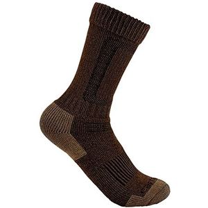 Carhartt Men's Heavyweight Wool Blend Steel Toe Boot Sock, Brown, Medium