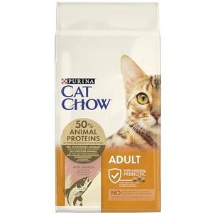 CAT CHOW Droogvoer met Naturiumtm, rijk aan zalm, voor volwassen katten, 10 kg