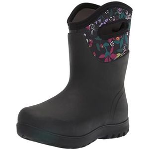 BOGS Neo-Classic Mid waterdichte laarzen voor dames, doos met bloemenprint zwart, 41.5 EU