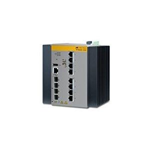 Allied Telesis AT-IE300-12GP-80 Managed L3 Gigabit Ethernet (10/100/1000) Power over Ethernet (PoE) Zwart, Grijs