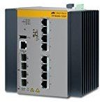 Allied Telesis AT-IE300-12GP-80 Managed L3 Gigabit Ethernet (10/100/1000) Power over Ethernet (PoE) Zwart, Grijs