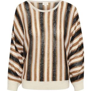 Part Two RachaPW PU-pullover, Arganolie Stripe, X-Large voor dames