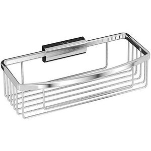 INDA AV151ECR Douchemand, afneembaar, rechthoekig, messing, verchroomd, 13 x 26 x 8 cm