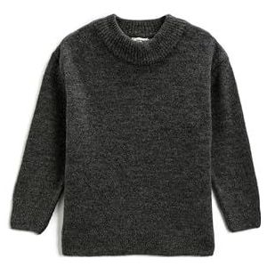 Koton Boys's Basic Knit Sweater Pullover, antraciet (045), 4-5 Jaar