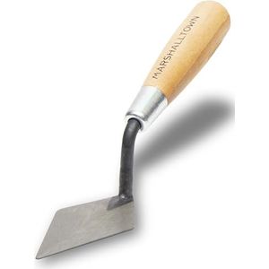 Marshalltown Archeologie Troffel, stijve London Style punttroffel, met houten handvat, stalen troffel, afmetingen: 102x51 mm