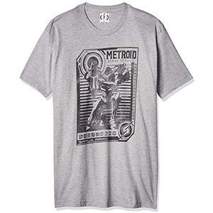 Nintendo Heren Metroid Graphic Tees Shirt, Grijs // Gepost Metroid, L