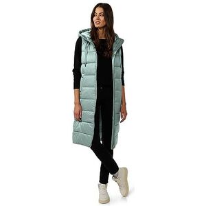 Extra lang gewatteerd vest, Polar Mint, 46