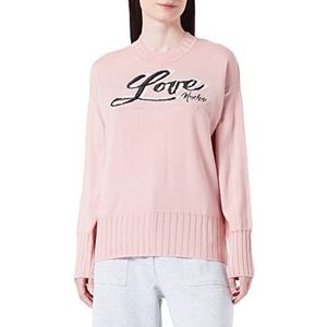 Love Moschino Dames Comfort Fit Long-Sleeved Pullover, roze, 42