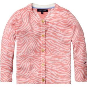 Tommy Hilfiger Gebreid vest voor meisjes, roze (680 Barely Pink), 5 jaar