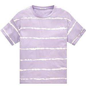 TOM TAILOR Meisjes T-shirt 1035127, 31454 - Lilac Batik Stripe, 128