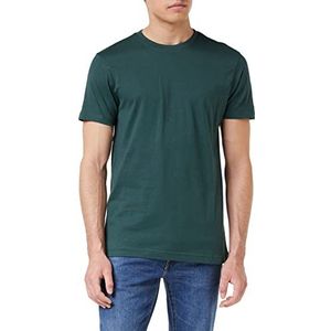Urban Classics Basic T-shirt voor heren van katoen, ronde hals, verkrijgbaar in meer dan 15 kleuren, effen, maat S tot 5XL, groen (bottle green), 3XL