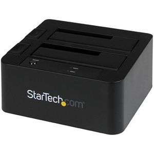 StarTech.com 2-voudig USB 3.0 / eSATA harde schijf dockingstation met UASP voor 2,5/3,5 inch SSD / HDD, serial-ATA USB Dual Bay dockingstation