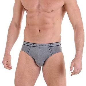 Navigare Herenslips, verpakking van 6 stuks, Meerkleurig (wit/zwart/blauw/grijs)., M