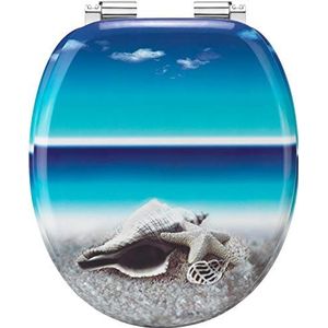 Cornat Wc-bril"Snail Blue" - Aantrekkelijk design - Hoogwaardige houten kern - automatische daling - Comfortabel zitgevoel/toiletbril/wc-deksel / KSDSC534