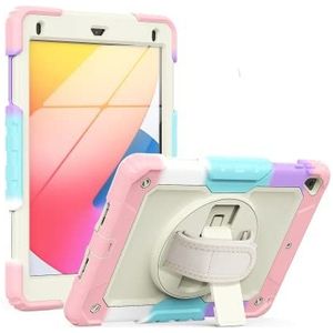 Beschermhoesje voor iPad 9,7 inch (24,6 cm), volledige bescherming, krasbestendig, schokbestendig, beschermhoes voor iPad voor kinderen met koord (Hot Pink)