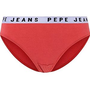 Pepe Jeans Dames Solid Bikini Style Ondergoed, Rood, XL, Rood, XL