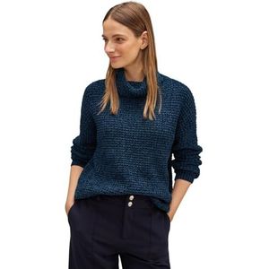 STREET ONE Sweater Chenille, blauw (Atlantic Blue), 40