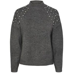 PIECES Pcpearla Ls Knit Bc Pullover voor dames, Magneet/detail: melange, M