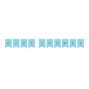 Creative Party PC346392 blauw en zilver 'Baby Shower' lint banner-1 pc