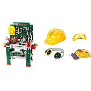 Theo Klein 8485 Bosch werkbank nr. 1 I 150 onderdelen I Inclusief accessoires I vanaf 3 jaar & Theo Klein 8537 Bosch set met accessoires Kwalitatief, vanaf 3 jaar,