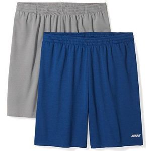 Amazon Essentials Performance Tech losse fit shorts voor heren (verkrijgbaar in groot en lang), pak van 2, grijs/marineblauw, 3X-Large Big